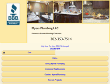 Tablet Screenshot of myersplumbingllc.com